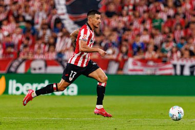Yuri Berchiche, Estadio de San Mames 'de (Maciej Rogowski) Atletizm Kulübü ve Rayo Vallecano takımları arasında oynanan LaLiga EA Spor Maçı sırasında görüldü.)