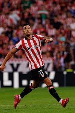 Yuri Berchiche, Estadio de San Mames 'de (Maciej Rogowski) Atletizm Kulübü ve Rayo Vallecano takımları arasında oynanan LaLiga EA Spor Maçı sırasında görüldü.)