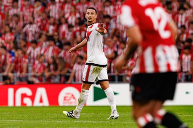 Luiz Felipe, Estadio de San Mames 'te Atletizm Kulübü ve Rayo Vallecano takımları arasında oynanan LaLiga EA SPORTS maçı sırasında görüldü (Maciej Rogowski)