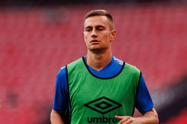 Jorge de Frutos, Estadio de San Mames 'te (Maciej Rogowski) Atletizm Kulübü ve Rayo Vallecano takımları arasında LaLiga EA SPORTS maçı sırasında görüldü.)