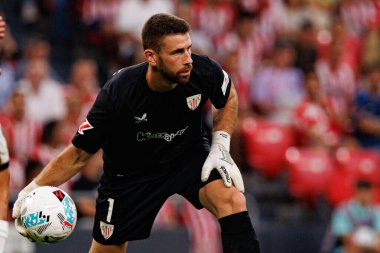  Estadio de San Mames 'te Atletizm Kulübü ve Rayo Vallecano takımları arasında oynanan LaLiga EA EA SPORTS maçı sırasında görüldü (Maciej Rogowski)