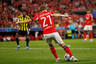 Andreas Schjelderup, Şampiyonlar Ligi eleme maçında SL Benfica ve Fenerbahçe SK (Maciej Rogowski) arasında görüldü.)