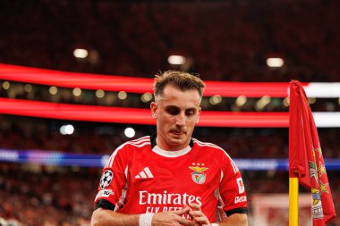 Kerem Akturkoglu SL Benfica ile Fenerbahçe SK (Maciej Rogowski) arasındaki Şampiyonlar Ligi ön eleme maçında görüldü.)