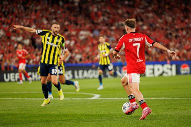 Kerem Akturkoglu SL Benfica ile Fenerbahçe SK (Maciej Rogowski) arasındaki Şampiyonlar Ligi ön eleme maçında görüldü.)