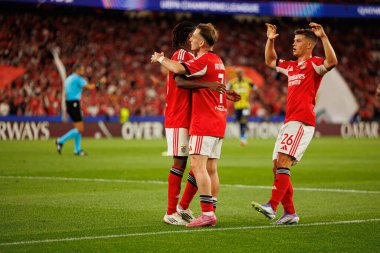 Leandro Barreiro ve Kerem Akturkoglu, Şampiyonlar Ligi eleme maçında SL Benfica ile Fenerbahçe SK (Maciej Rogowski)