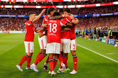 Benfica oyuncuları Şampiyonlar Ligi eleme maçında SL Benfica ve Fenerbahçe SK (Maciej Rogowski)