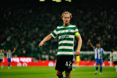 Morten Hjulmand, Liga Portekiz maçında Sporting CP ve FC Porto takımları arasında görüldü (Maciej Rogowski / Ball Raw Images)