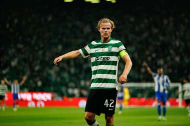 Morten Hjulmand, Liga Portekiz maçında Sporting CP ve FC Porto takımları arasında görüldü (Maciej Rogowski / Ball Raw Images)