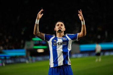 Borja Sainz, Liga Portekiz maçında Sporting CP ve FC Porto takımları arasında gol üstüne gol atarken görüldü (Maciej Rogowski / Ball Raw Images)