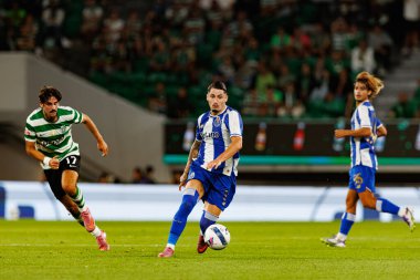 Francisco Trincao ve Borja Sainz, Liga Portekiz maçı sırasında Sporting CP ve FC Porto takımları arasında görüldü (Maciej Rogowski / Ball Raw Images)