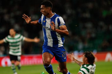 Alberto Costa ve Ricardo Mangas Liga Portekiz maçı sırasında Sporting CP ve FC Porto (Maciej Rogowski / Ball Raw Images) takımları arasında görüldü.)