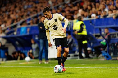 Pedri seen during LaLiga EA SPORTS game between teams of Real Oviedo  and FC Barcelona at Carlos Tartiere Stadium (Maciej Rogowski/Ball Raw Images)