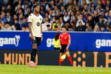 Marcus Rashford seen during LaLiga EA SPORTS game between teams of Real Oviedo  and FC Barcelona at Carlos Tartiere Stadium (Maciej Rogowski/Ball Raw Images)