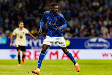 Abdel Rahim Alhassan seen during LaLiga EA SPORTS game between teams of Real Oviedo  and FC Barcelona at Carlos Tartiere Stadium (Maciej Rogowski/Ball Raw Images)