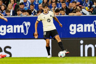Gerard Martin seen during LaLiga EA SPORTS game between teams of Real Oviedo  and FC Barcelona at Carlos Tartiere Stadium (Maciej Rogowski/Ball Raw Images)