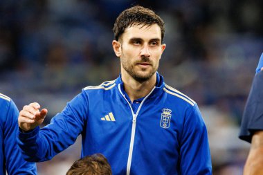 Lucas Ahijado seen during LaLiga EA SPORTS game between teams of Real Oviedo  and FC Barcelona at Carlos Tartiere Stadium (Maciej Rogowski/Ball Raw Images)