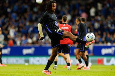 Jules Kounde seen during LaLiga EA SPORTS game between teams of Real Oviedo  and FC Barcelona at Carlos Tartiere Stadium (Maciej Rogowski/Ball Raw Images)