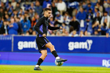 Fran Torres seen during LaLiga EA SPORTS game between teams of Real Oviedo  and FC Barcelona at Carlos Tartiere Stadium (Maciej Rogowski/Ball Raw Images)