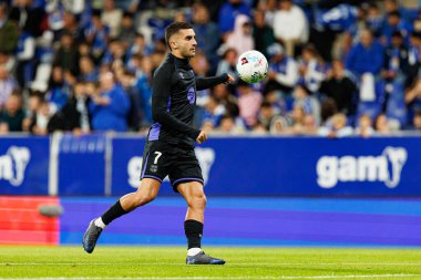 Fran Torres seen during LaLiga EA SPORTS game between teams of Real Oviedo  and FC Barcelona at Carlos Tartiere Stadium (Maciej Rogowski/Ball Raw Images)