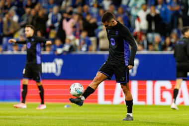 Fran Torres seen during LaLiga EA SPORTS game between teams of Real Oviedo  and FC Barcelona at Carlos Tartiere Stadium (Maciej Rogowski/Ball Raw Images)
