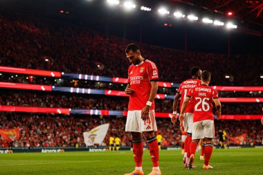 Vangelis Pavlidis seen celebrating after goal during Liga Portugal game between SL Benfica and Gil Vicente FC (Ball Raw Images/ Maciej Rogowski)