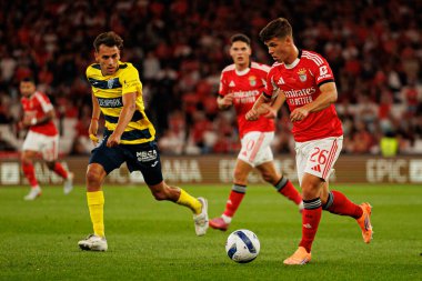 Facundo Caseres and Samuel Dahl seen during Liga Portugal game between SL Benfica and Gil Vicente FC (Ball Raw Images/ Maciej Rogowski)