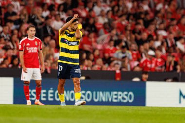 Luis Esteves seen celebrating after scoring goal during Liga Portugal game between SL Benfica and Gil Vicente FC (Ball Raw Images/ Maciej Rogowski)