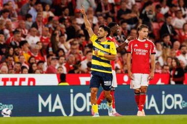 Luis Esteves seen celebrating after scoring goal during Liga Portugal game between SL Benfica and Gil Vicente FC (Ball Raw Images/ Maciej Rogowski)