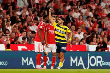 Luis Esteves seen celebrating after scoring goal during Liga Portugal game between SL Benfica and Gil Vicente FC (Ball Raw Images/ Maciej Rogowski)