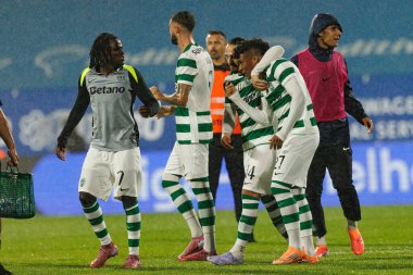 Players of Sporting  seen during Liga Portugal game between teams of GD Estoril Praia and Sporting CP at Estadio Antonio Coimbra da Mota (Maciej Rogowski/Ball Raw Images)