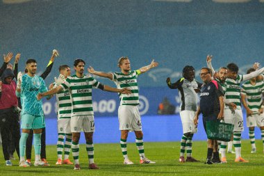 Players of Sporting  seen during Liga Portugal game between teams of GD Estoril Praia and Sporting CP at Estadio Antonio Coimbra da Mota (Maciej Rogowski/Ball Raw Images)