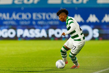 Alisson Santos seen during Liga Portugal game between teams of GD Estoril Praia and Sporting CP at Estadio Antonio Coimbra da Mota (Maciej Rogowski/Ball Raw Images)