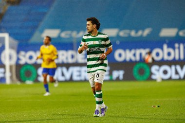 Pedro Goncalves seen during Liga Portugal game between teams of GD Estoril Praia and Sporting CP at Estadio Antonio Coimbra da Mota (Maciej Rogowski/Ball Raw Images)