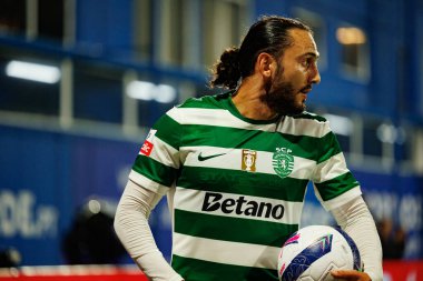 Giorgi Kochorashvili seen during Liga Portugal game between teams of GD Estoril Praia and Sporting CP at Estadio Antonio Coimbra da Mota (Maciej Rogowski/Ball Raw Images)
