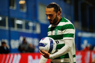 Giorgi Kochorashvili seen during Liga Portugal game between teams of GD Estoril Praia and Sporting CP at Estadio Antonio Coimbra da Mota (Maciej Rogowski/Ball Raw Images)