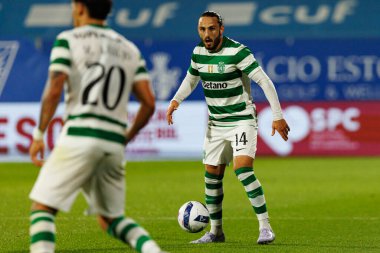 Giorgi Kochorashvili seen during Liga Portugal game between teams of GD Estoril Praia and Sporting CP at Estadio Antonio Coimbra da Mota (Maciej Rogowski/Ball Raw Images)