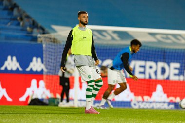 Zeno Debast seen during Liga Portugal game between teams of GD Estoril Praia and Sporting CP at Estadio Antonio Coimbra da Mota (Maciej Rogowski/Ball Raw Images)