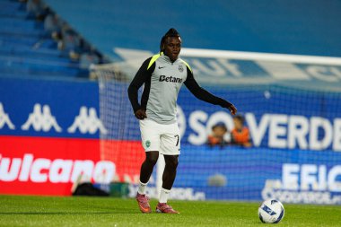 Geovany Quenda seen during Liga Portugal game between teams of GD Estoril Praia and Sporting CP at Estadio Antonio Coimbra da Mota (Maciej Rogowski/Ball Raw Images)