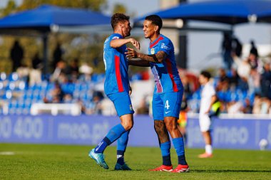 Sergi Gomez and Kaiky Naves  seen during Liga Portugal game between teams of FC Alverca and  Vitoria SC (Maciej Rogowski/Ball Raw Images)
