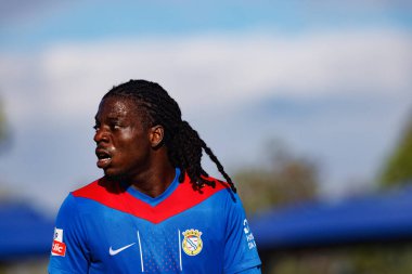 Bastien Meupiyou  seen during Liga Portugal game between teams of FC Alverca and  Vitoria SC (Maciej Rogowski/Ball Raw Images)