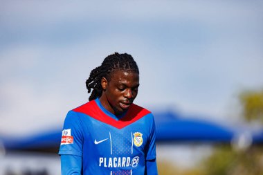 Bastien Meupiyou  seen during Liga Portugal game between teams of FC Alverca and  Vitoria SC (Maciej Rogowski/Ball Raw Images)