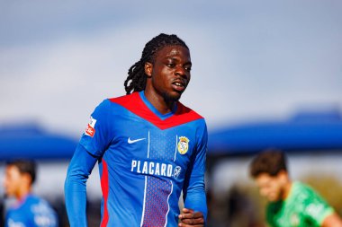 Bastien Meupiyou  seen during Liga Portugal game between teams of FC Alverca and  Vitoria SC (Maciej Rogowski/Ball Raw Images)