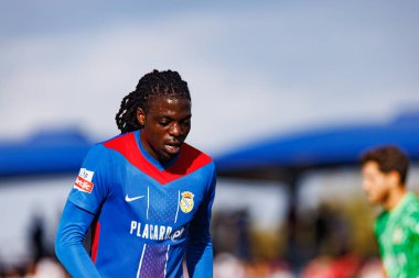 Bastien Meupiyou  seen during Liga Portugal game between teams of FC Alverca and  Vitoria SC (Maciej Rogowski/Ball Raw Images)