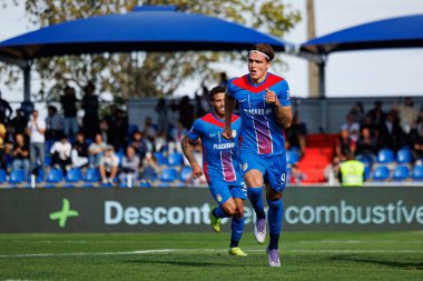 Marko Milovanovic Marezi  seen celebrating after scoring goal during Liga Portugal game between teams of FC Alverca and  Vitoria SC (Maciej Rogowski/Ball Raw Images)