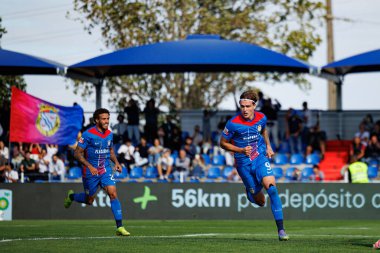 Marko Milovanovic Marezi  seen celebrating after scoring goal during Liga Portugal game between teams of FC Alverca and  Vitoria SC (Maciej Rogowski/Ball Raw Images)