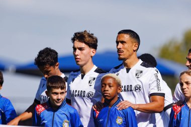 Miguel Nogueira and Rodrigo Abascal  seen during Liga Portugal game between teams of FC Alverca and  Vitoria SC (Maciej Rogowski/Ball Raw Images)