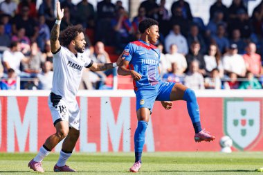 Telmo Arcanjo and Francisco Chissumba  seen during Liga Portugal game between teams of FC Alverca and  Vitoria SC (Maciej Rogowski/Ball Raw Images)