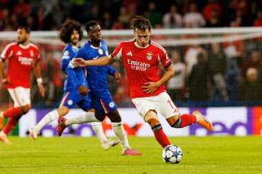 Amar Dedic seen during Champions League league phase game between Chelsea FC and  SL Benfica (Maciej Rogowski/ Ball Raw Images)