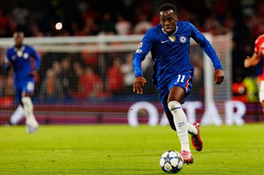 Jamie Gittens seen during Champions League league phase game between Chelsea FC and  SL Benfica (Maciej Rogowski/ Ball Raw Images)