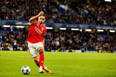 Amar Dedic seen during Champions League league phase game between Chelsea FC and  SL Benfica (Maciej Rogowski/ Ball Raw Images)
